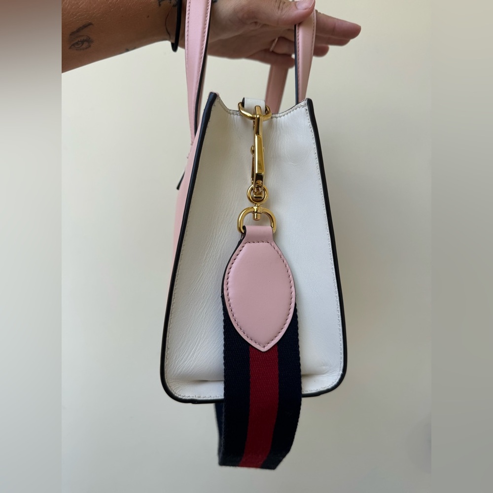 NEW IN BOX GUCCI Nappa Small Bamboo Buckle Top Handle Bag Perfect Pink - Picture 11 of 13